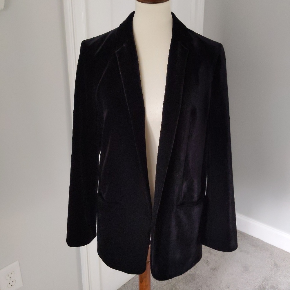 Express Black Velvet Blazer M